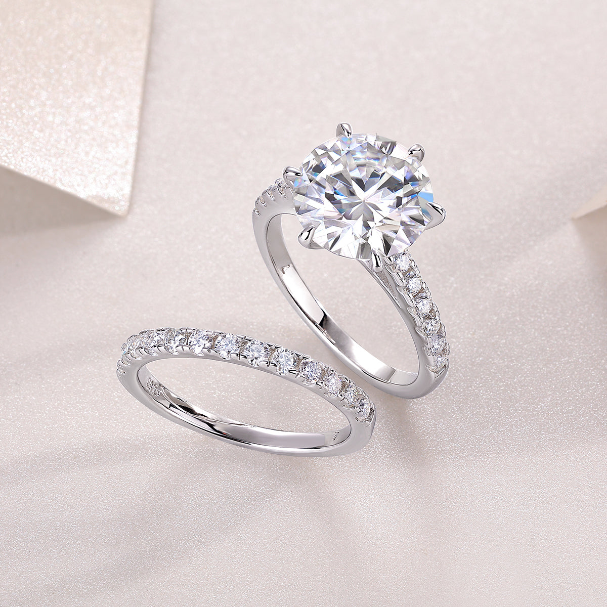 Cluster Moissanite Statement Ring in S925 Sterling Silver