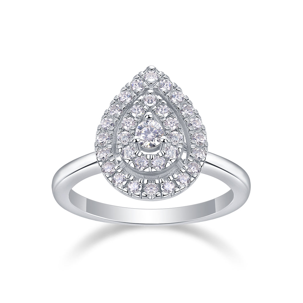 Luxury Moissanite Sterling Silver Ring