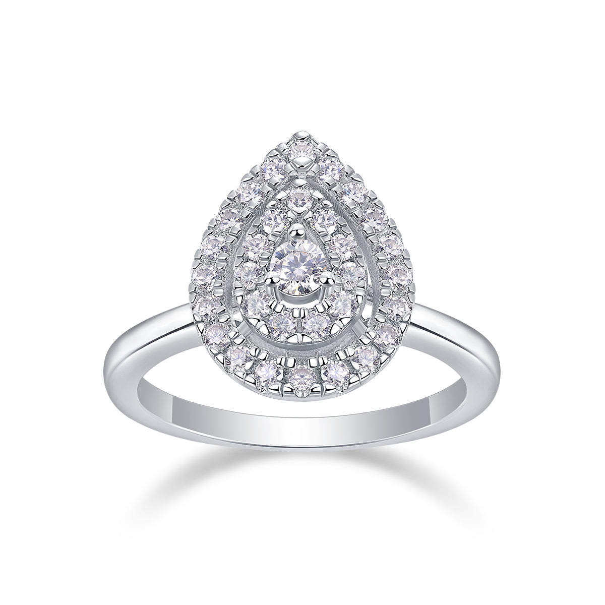 Luxury Moissanite Sterling Silver Ring