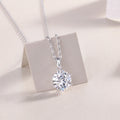 Dancing Moissanite Pendant Necklace - S925 Sterling Silver