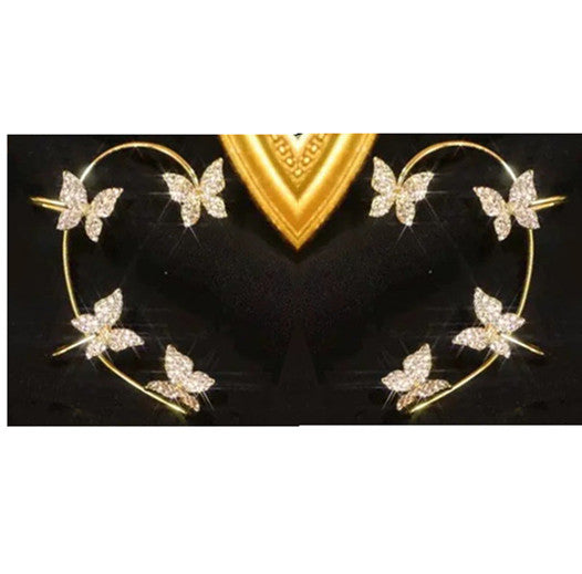 Fashion Butterfly Ear Clip and Hook Earring