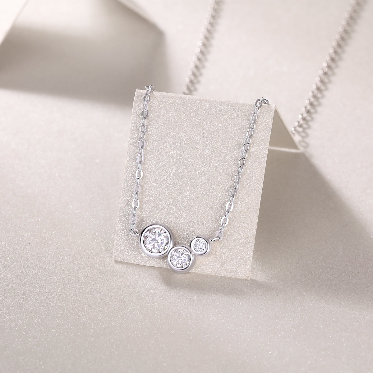 Moissanite Pendant Necklace - 925 Sterling Silver