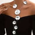 Handmade Textured Disc Multi-Layer Necklace