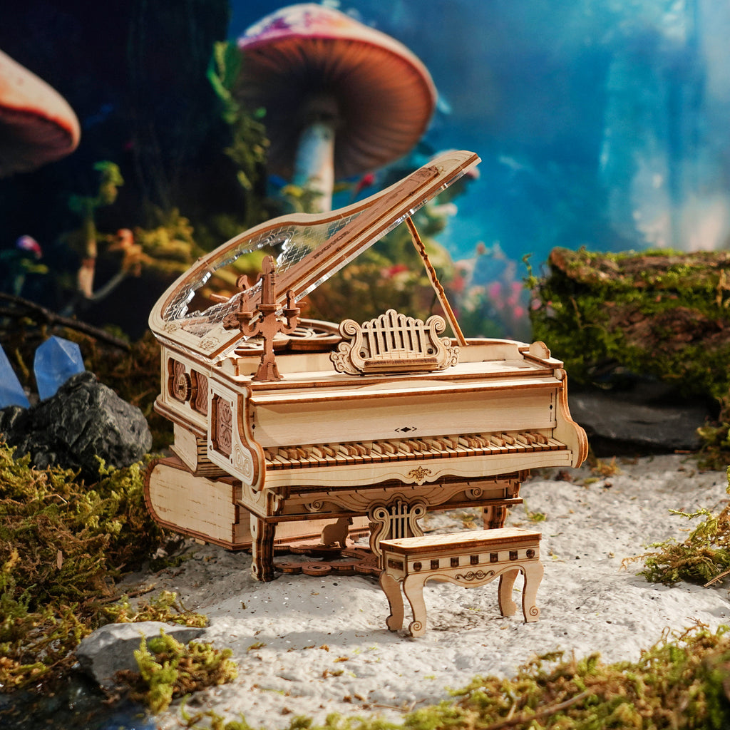 Self-Playing Piano Music Box - 3D Wooden Mechanical Puzzle