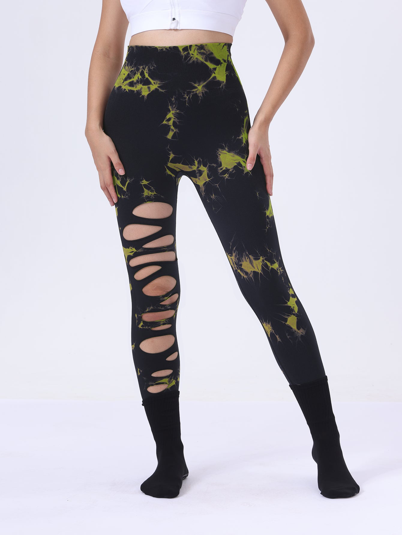 High-Waisted Butt Lift Leggings - Tummy Control Tie Dye Yoga Pants