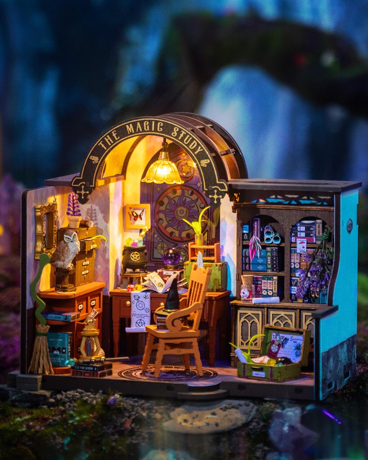 Magic Study Miniature Dollhouse with LED Light