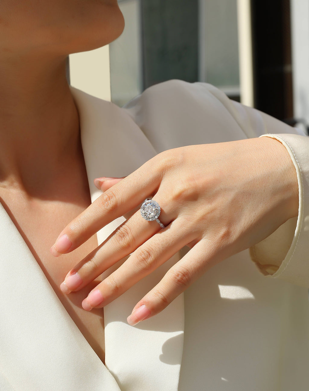Starlight Shining 3-Carat Moissanite Ring – S925 Sterling Silver with Platinum Plating