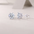 Moissanite Diamond Stud Earrings – S925 Sterling Silver