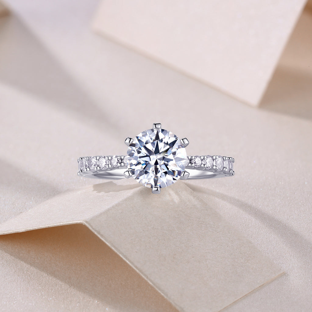 2 Carat Moissanite Ring - S925 Sterling Silver