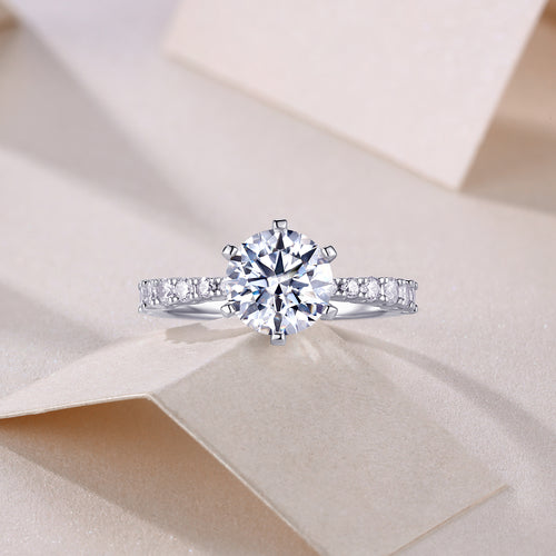 2 Carat Moissanite Ring - S925 Sterling Silver