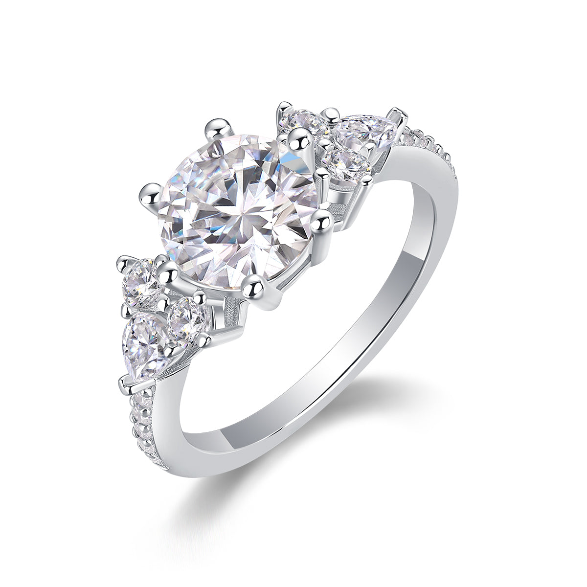 2-Carat Moissanite Luxury Ring – S925 Sterling Silver