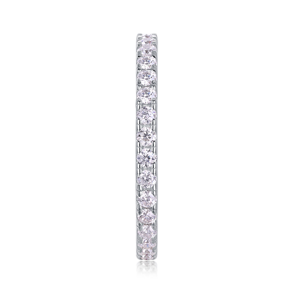 Moissanite Row Ring - 925 Sterling Silver