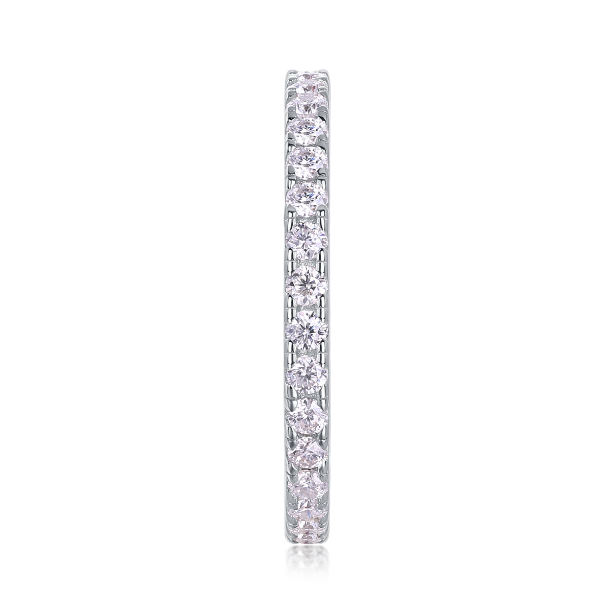 Moissanite Row Ring - 925 Sterling Silver