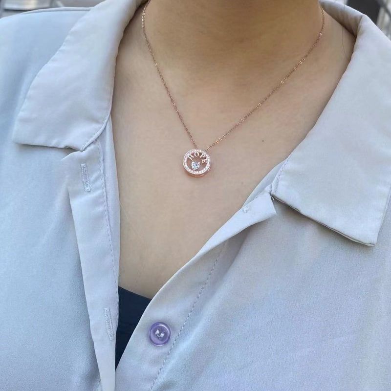 Hope Pendant Necklace - 925 Sterling Silver with 5A Cubic Zirconia