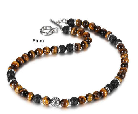 Amazon Stone Tiger Eye Stone Buddha Beads Lotus Bracelet