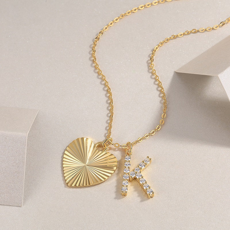 Heart Secret Moissanite Pendant Necklace – S925 Sterling Silver with Gold Plating