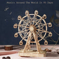 Robotime DIY Wooden Rotatable Ferris Wheel Model with Playing Music