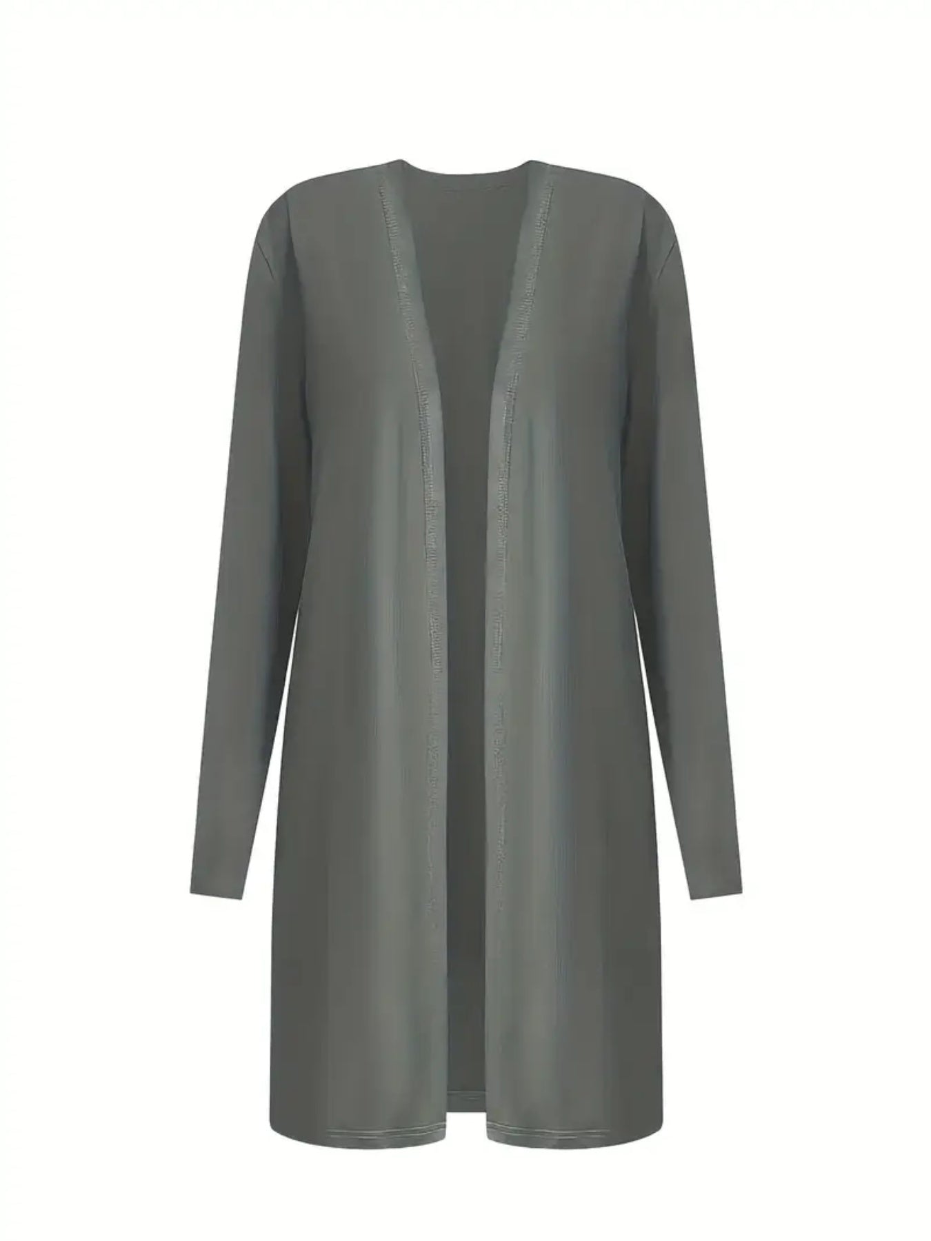 Three-Piece Outfit Set - Women's Topcoat, Tank Top & Wide Leg Pants