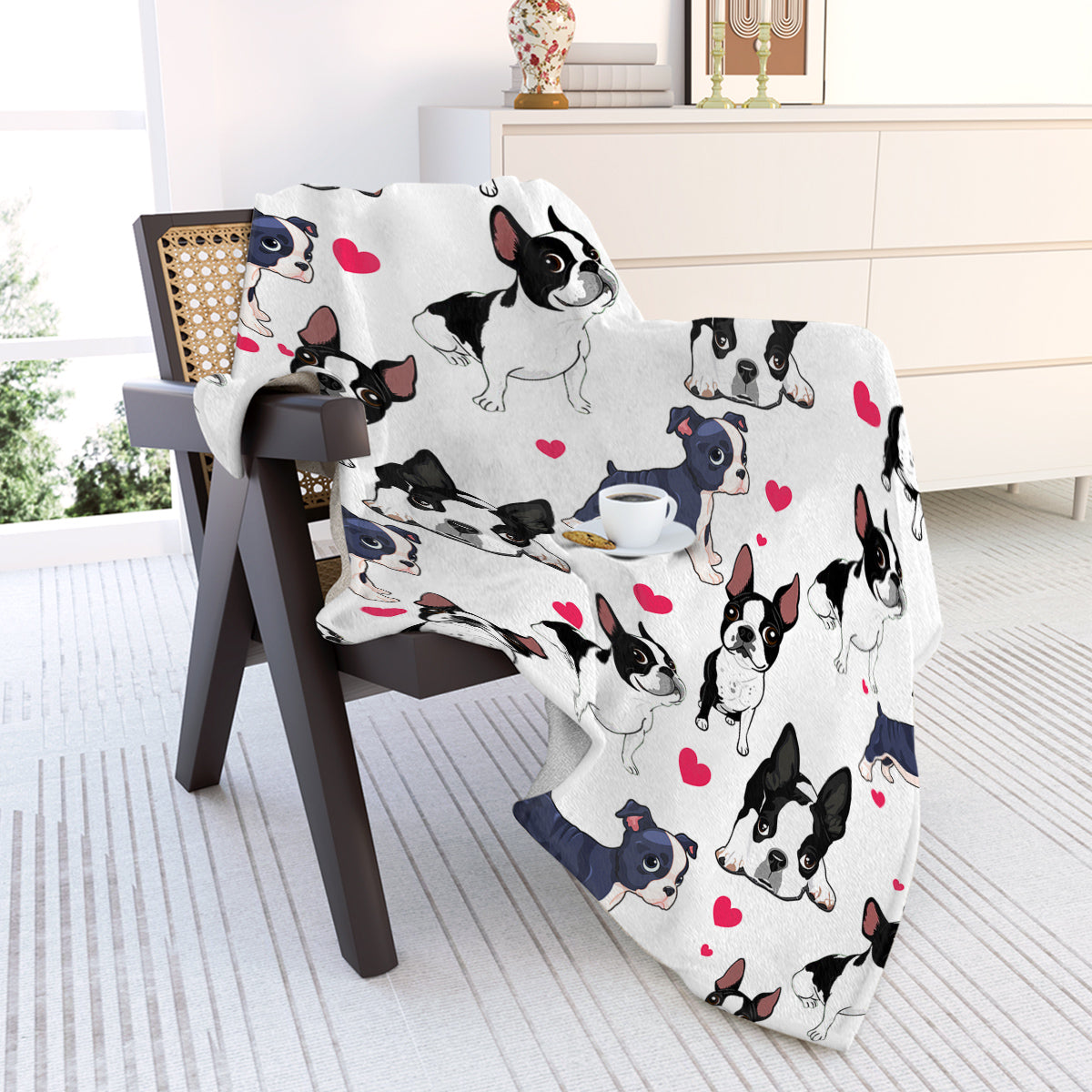 Adorable Dog Fleece Throw Blanket - Soft Flannel Blanket