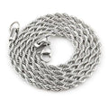 Stainless Steel Twist Chain Necklace - Minimalist Everyday Jewelry