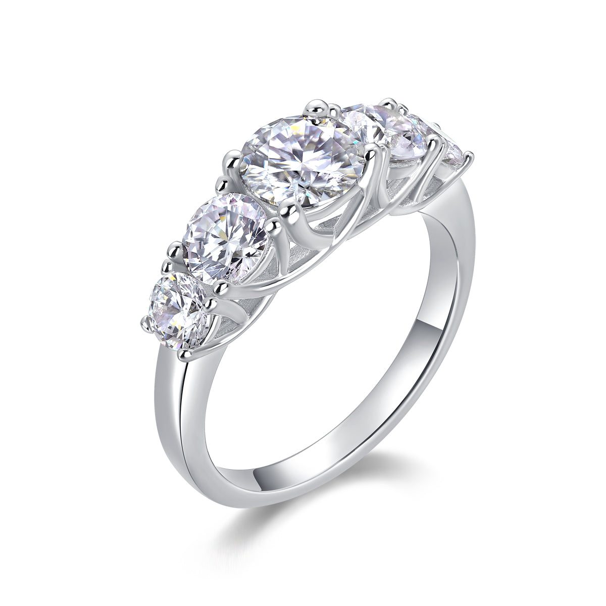 Full Pavé Moissanite Cocktail Ring in S925 Sterling Silver