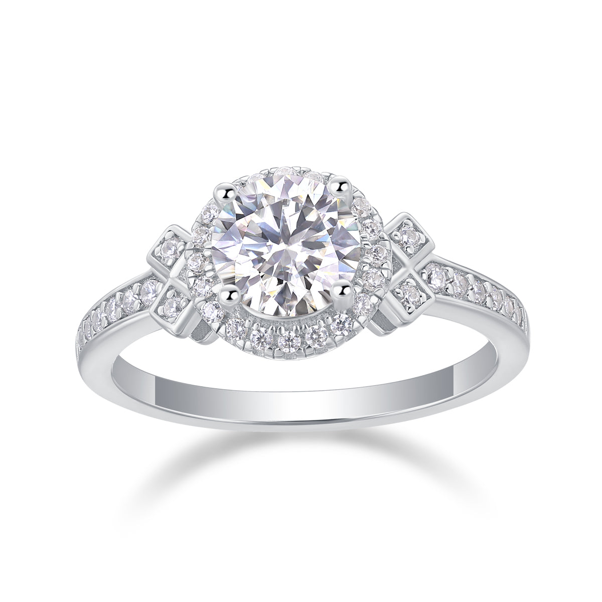 1-Carat Moissanite Solitaire Ring – S925 Sterling Silver