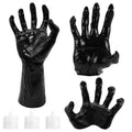 Creepy Reaching Hands Wall Decor with LED Candles - 3 Piece Halloween Set
