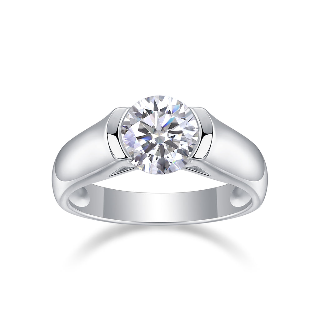2 Carat Moissanite Wedding Ring - S925 Sterling Silver