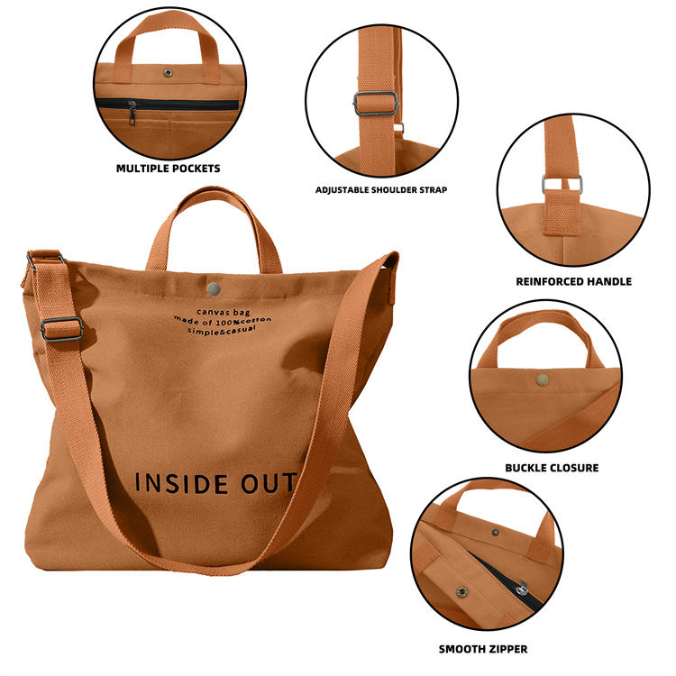 Large Capacity Canvas Tote Bag - Stylish & Durable