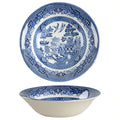 Churchill Willow Blue Coupe Cereal Bowl - Georgian Shape England
