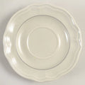 Pfaltzgraff Heirloom Saucer - Gray & White Scalloped Stoneware