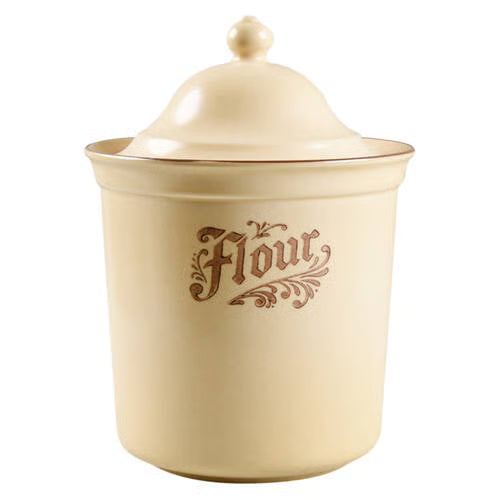 Pfaltzgraff Village Flour Canister with Lid - Discontinued Stoneware