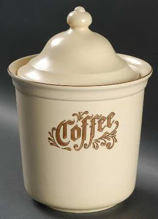 Pfaltzgraff Village Coffee Canister with Lid - Discontinued Stoneware