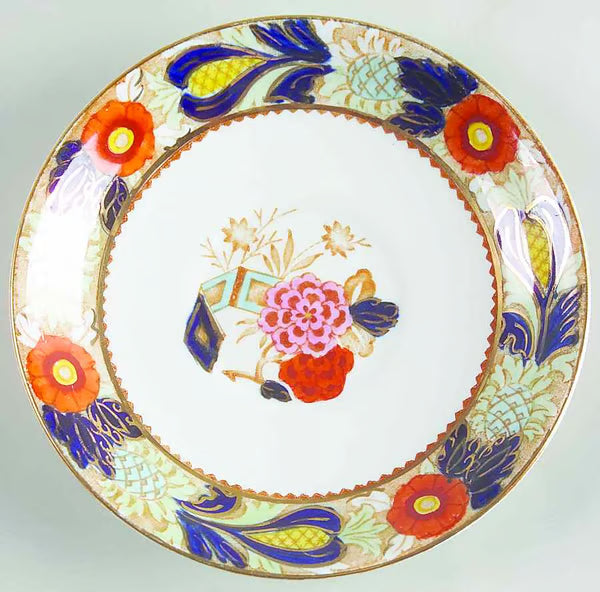 Wincanton Blue and Rust Saucer by Wood & Sons - Vintage England China