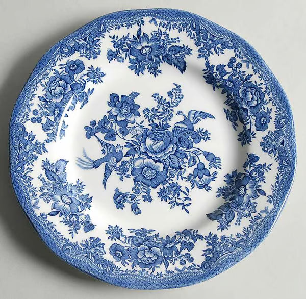 Asiatic Pheasant Blue Bread & Butter Plate by Johnson Brothers - Rare Unicorn Tableware