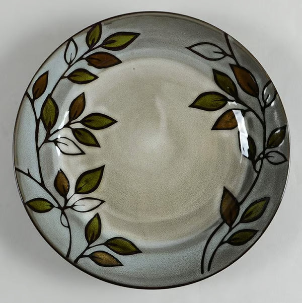 Pfaltzgraff Rustic Leaves Salad Plate - Green, Gold & White