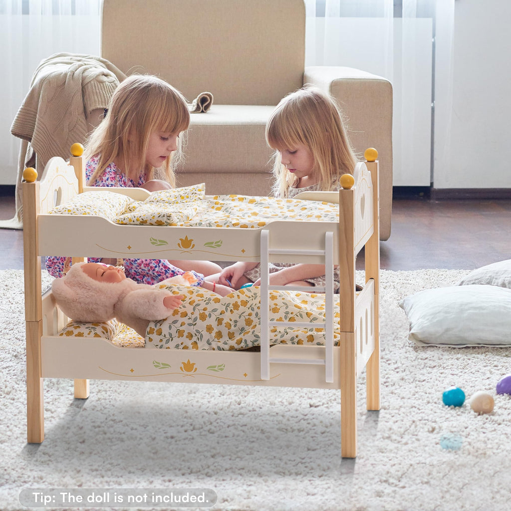 Wooden Doll Bunk Bed for 18" Dolls - Green