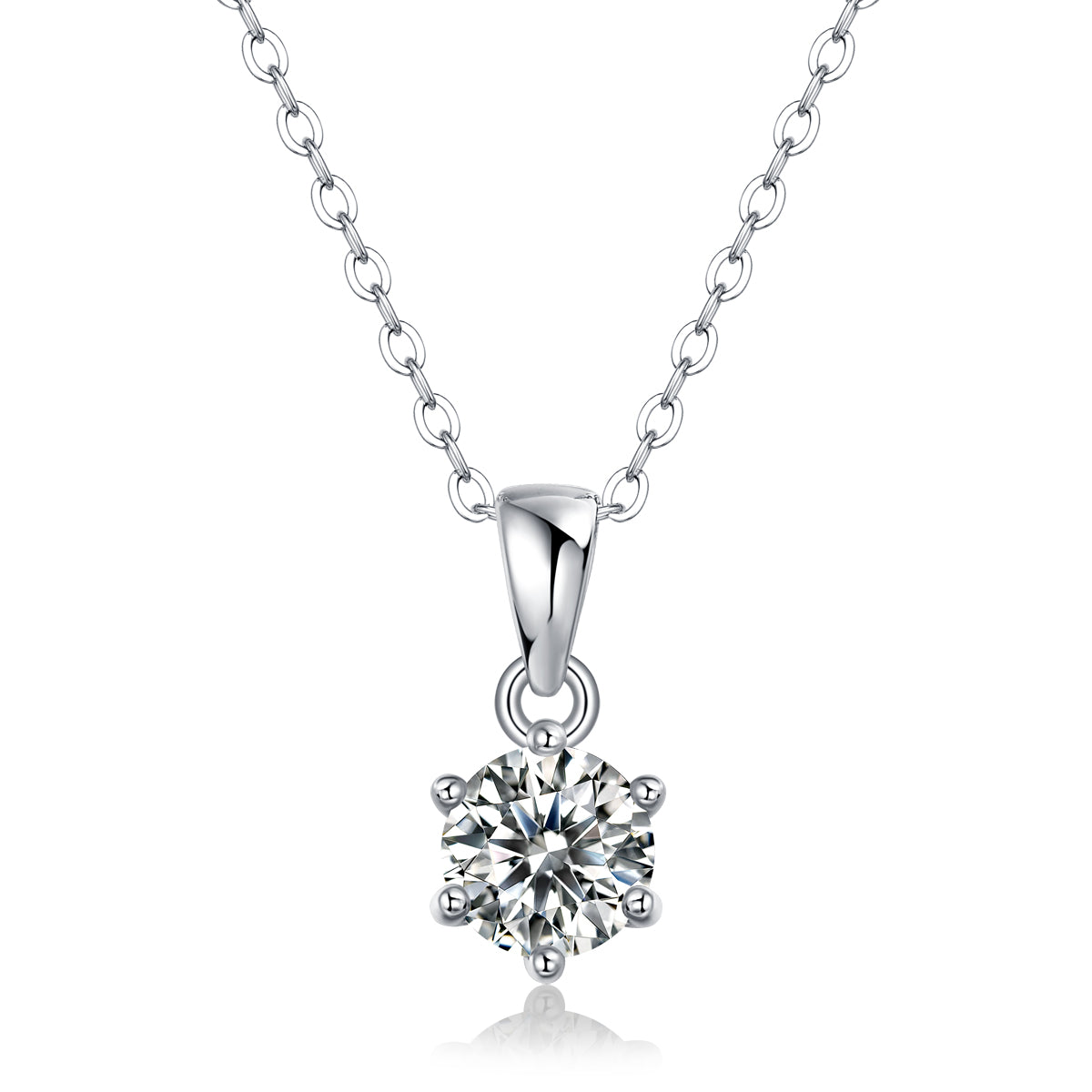 Moissanite Diamond Necklace Pendant — S925 Sterling Silver, 1ct / 2ct / 3ct