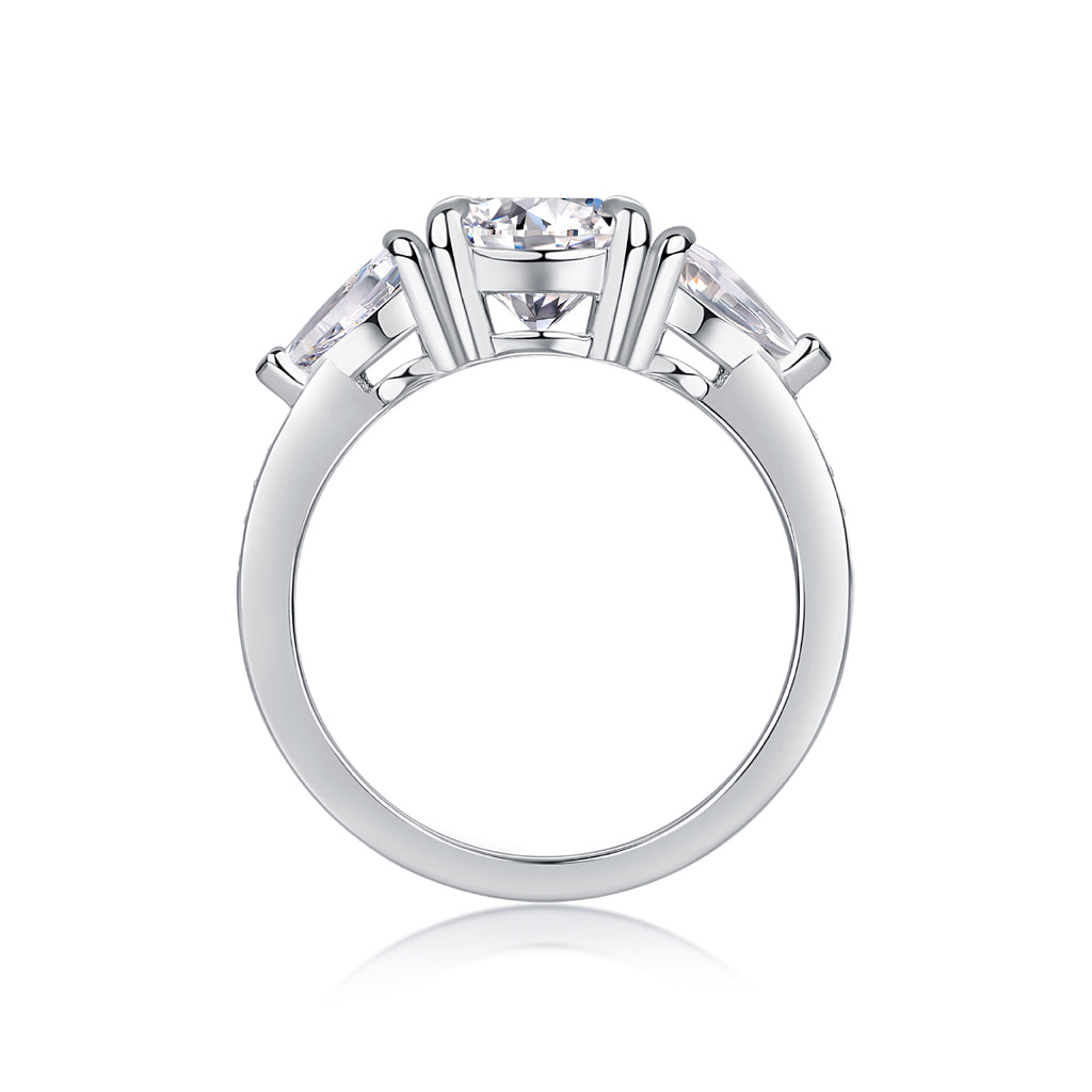 Large Stone 2-Carat Moissanite Solitaire Ring – S925 Sterling Silver