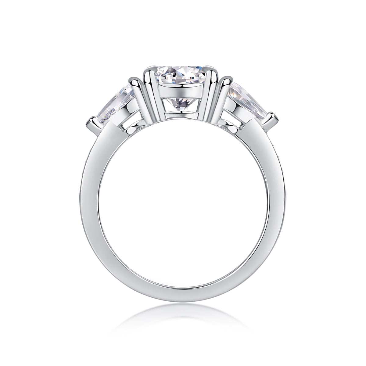 Large Stone 2-Carat Moissanite Solitaire Ring – S925 Sterling Silver