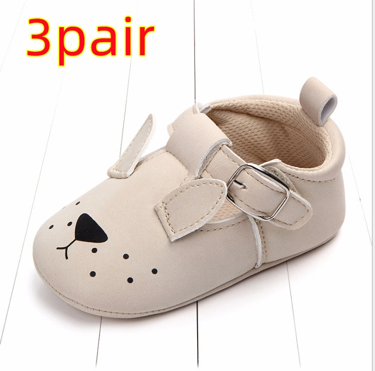 Cartoon Animal Baby Shoes, matte, non-slip, soft bottom