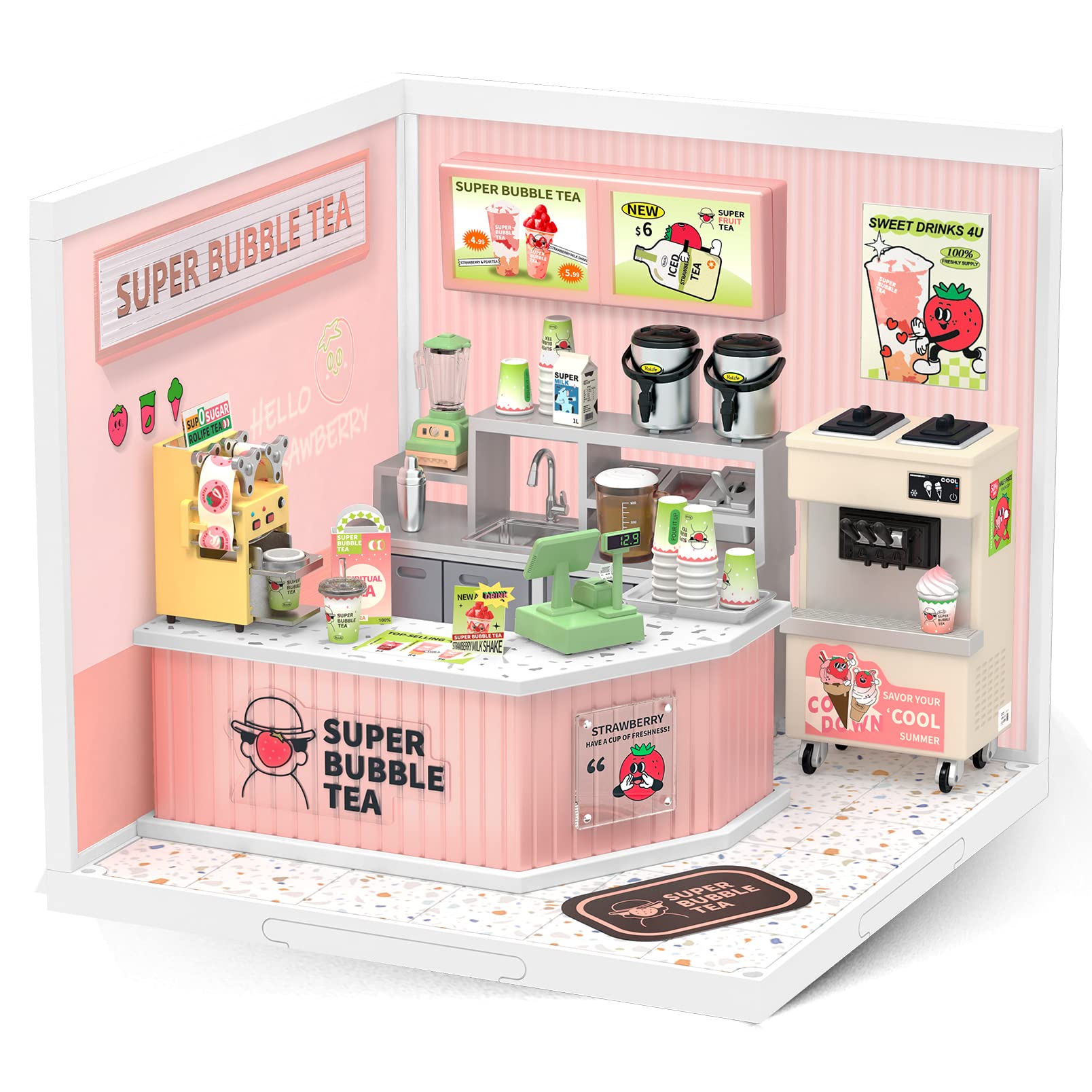 Rolife Super Creator - DIY Miniature Dollhouse Building Kit with LED Lights