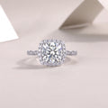Gorgeous Square Cushion Moissanite Bezel Ring – S925 Sterling Silver, Platinum Plated