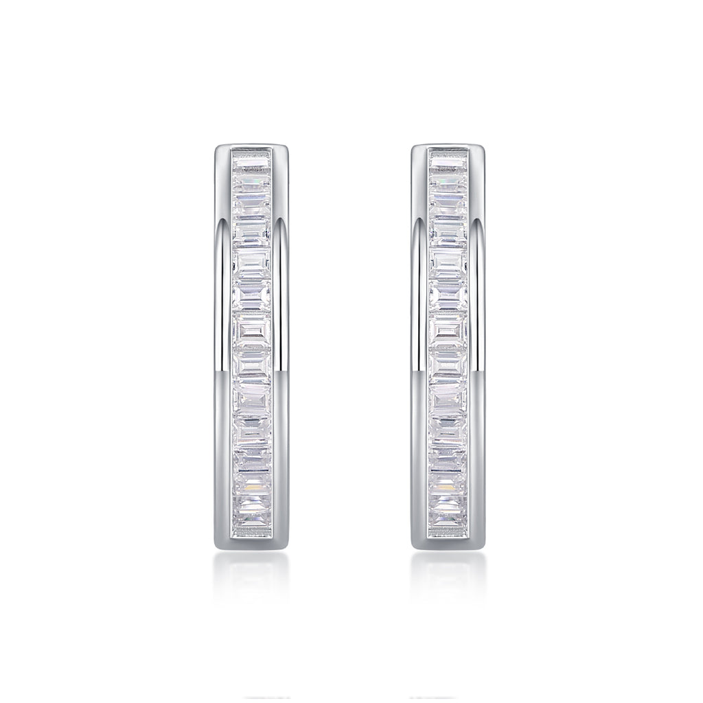 Moissanite Stud Earrings - Sterling Silver .925