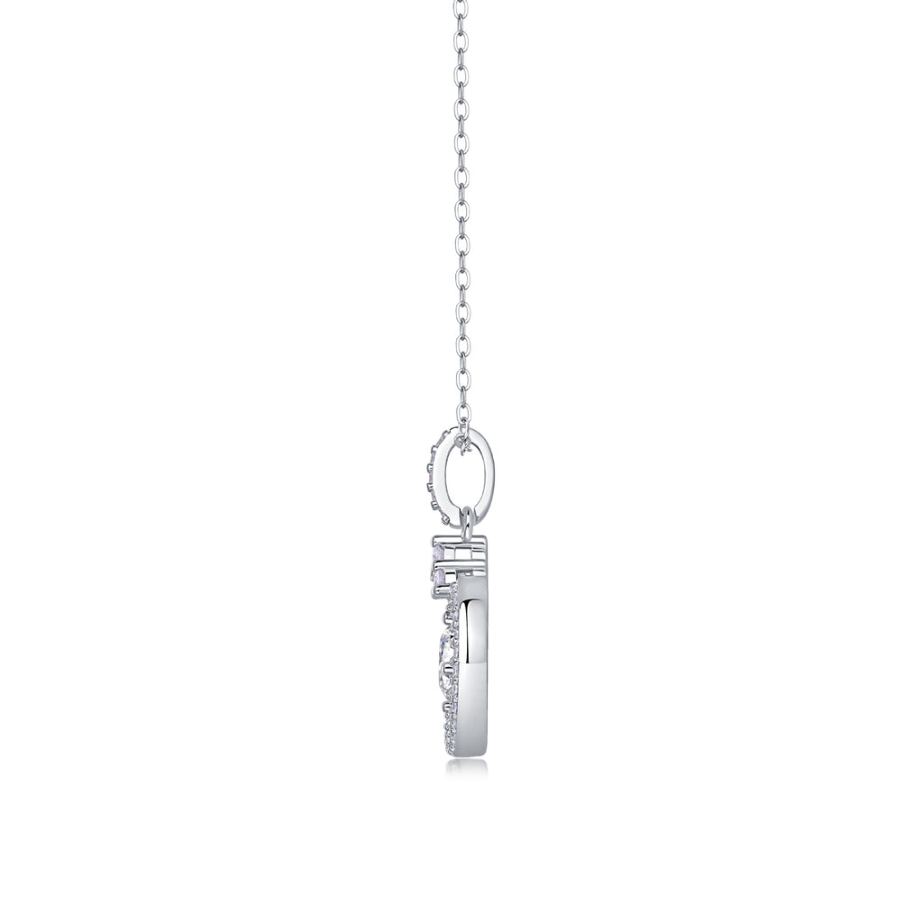 1 Carat Moissanite Necklace - S925 Sterling Silver Platinum-Plated with Chain