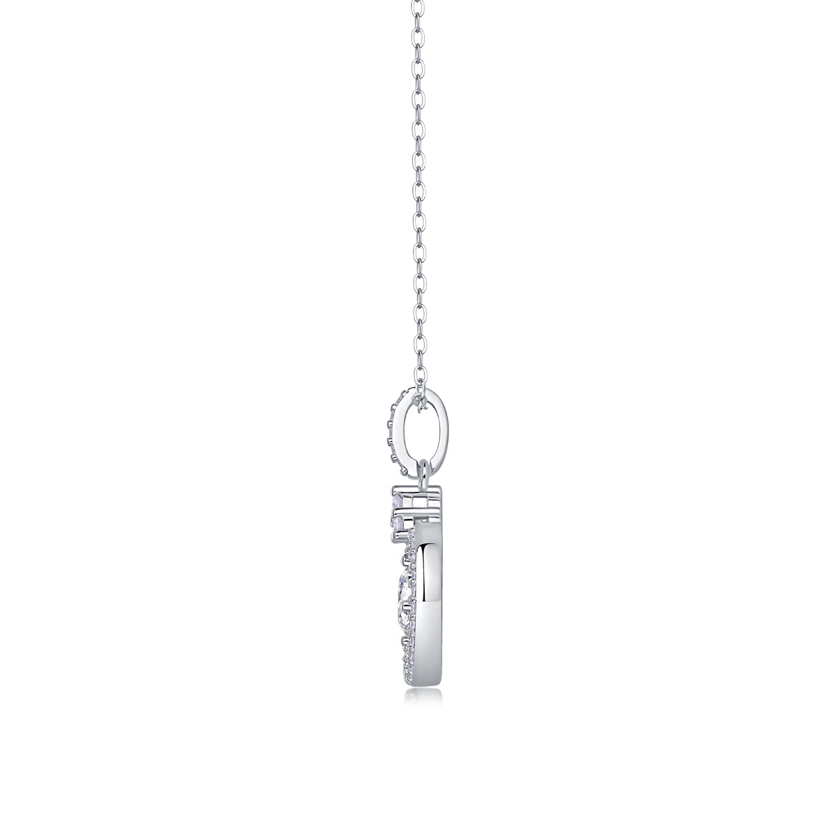 1 Carat Moissanite Necklace - S925 Sterling Silver Platinum-Plated with Chain
