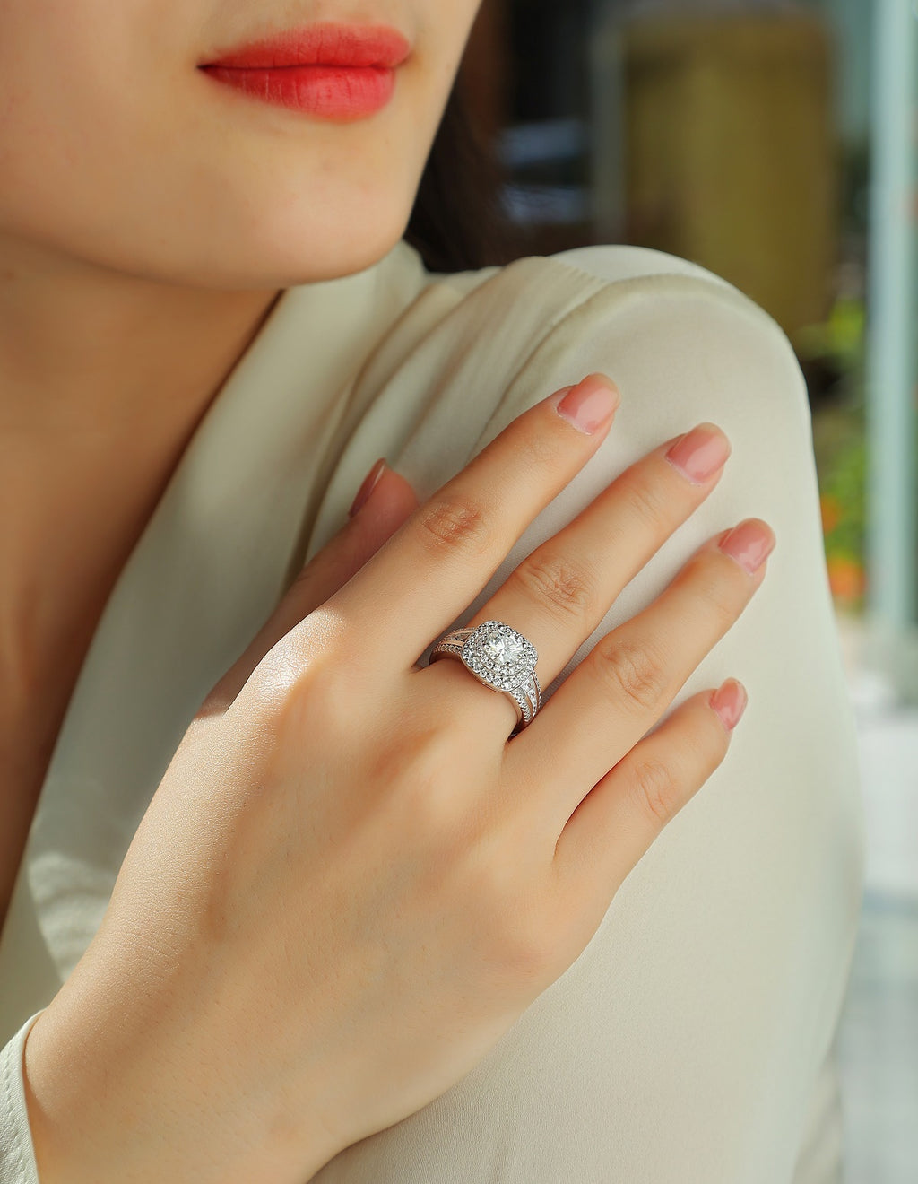 1 Carat Moissanite Crown Ring - S925 Sterling Silver