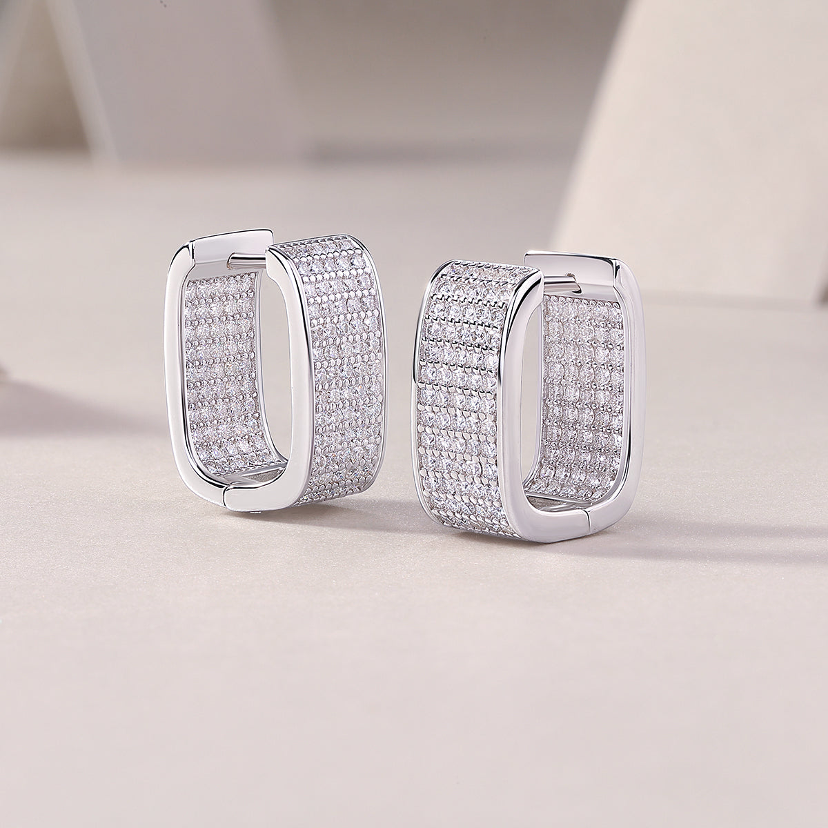 Moissanite Sterling Silver Stud Earring Set