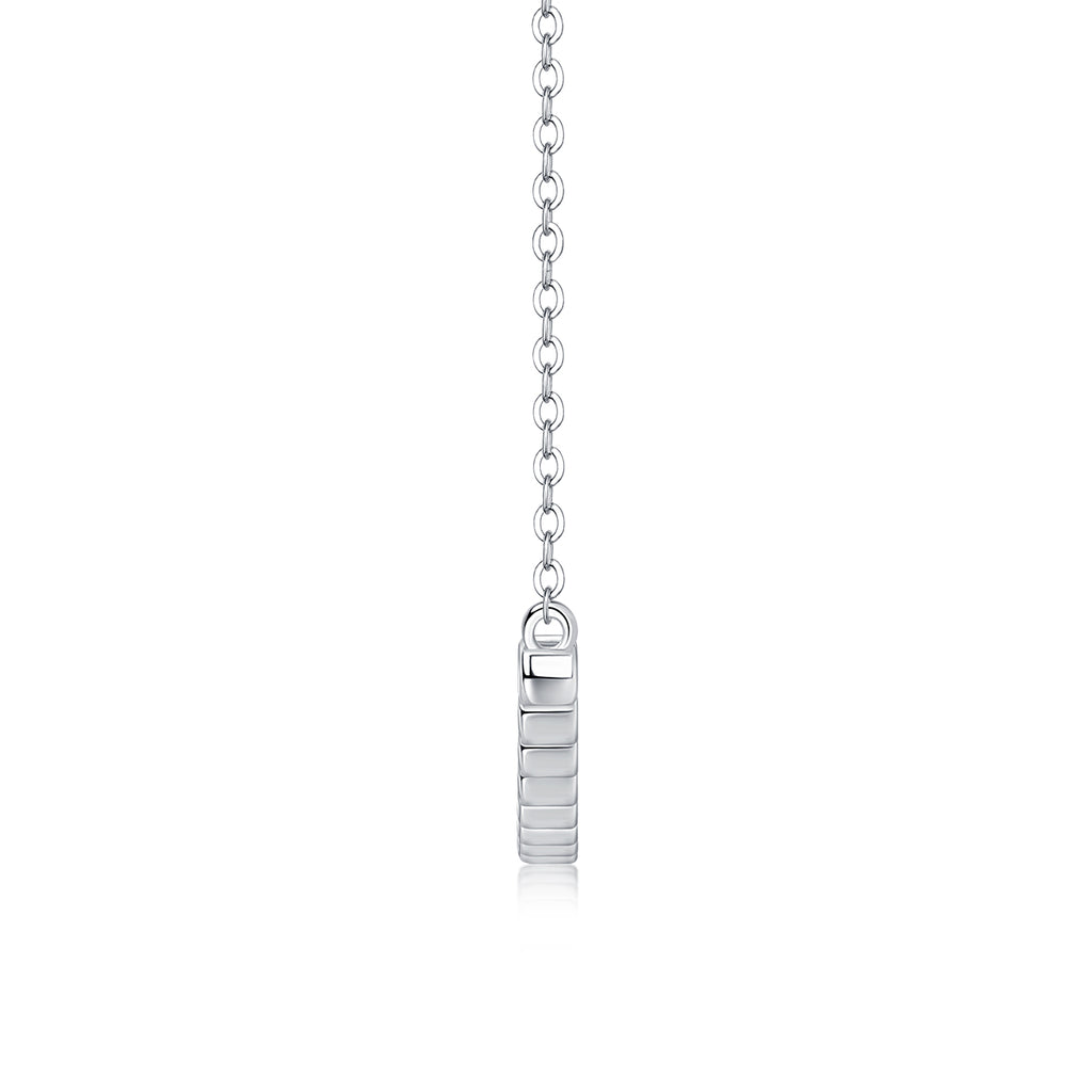 Moissanite Pendant Necklace — S925 Sterling Silver, Platinum-Plated