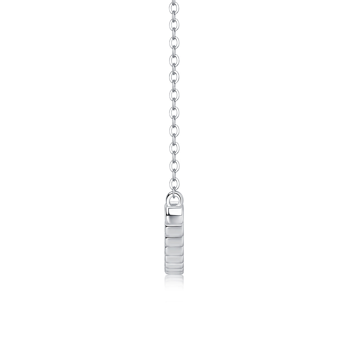 Moissanite Pendant Necklace — S925 Sterling Silver, Platinum-Plated